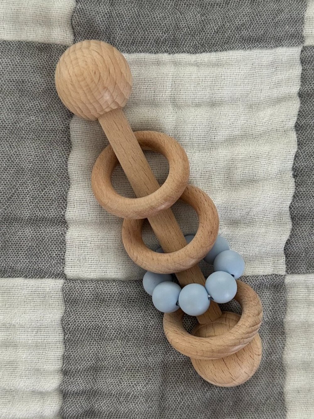 ⭐NWOT - HANDMADE BEECHWOOD BABY RATTLE⭐